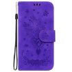 Infinix Zero 40 4G/5G Purple Butterfly Rose Embossed Leather Case - 3
