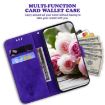 Infinix Zero 40 4G/5G Purple Butterfly Rose Embossed Leather Case - 5