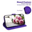 Infinix Zero 40 4G/5G Purple Butterfly Rose Embossed Leather Case - 6