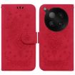 Infinix Zero 40 4G/5G Red Butterfly Rose Embossed Leather Case - 1