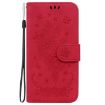 Infinix Zero 40 4G/5G Red Butterfly Rose Embossed Leather Case - 3