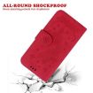 Infinix Zero 40 4G/5G Red Butterfly Rose Embossed Leather Case - 7