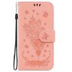 Infinix Zero 40 4G/5G Pink Butterfly Rose Embossed Leather Case - 3
