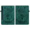 Samsung Galaxy Tab S9+ Green Butterfly Rose Embossed Leather Case - 2