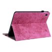 Samsung Galaxy Tab 9+ Rose Red Butterfly Embossed Leather Case - 5