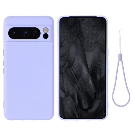 Google Pixel 8 Pro Purple Liquid Silicone Shockproof Phone Case - 1