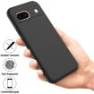 Google Pixel 8a Black Liquid Silicone Shockproof Phone Case - 4