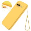 Google Pixel 9a Yellow Liquid Silicone Shockproof Phone Case - 7