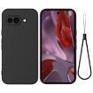 Google Pixel 9a Black Liquid Silicone Shockproof Phone Case - 1