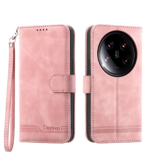 Xiaomi 14 Ultra Dierfeng Pink TPU + PU Leather Phone Case - 1
