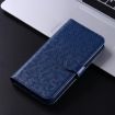 Xiaomi 14 Ultra Blue Leather Phone Case with Honeycomb Dot Texture - 2