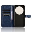 Xiaomi 14 Ultra Blue Leather Phone Case with Honeycomb Dot Texture - 5
