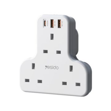 Yesido MC-15 PD+QC 3.0 3250W Fast Charging Socket UK Plug White - 1