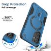 Samsung Galaxy A54 5G Armor MagSafe Holder Hybrid Case Dark Blue - 3
