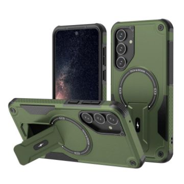 Samsung Galaxy A55 5G Armor MagSafe Holder Case Army Green - 1