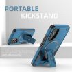 Samsung Galaxy A25 5G Armor MagSafe Holder Hybrid Case - Dark Blue - 2