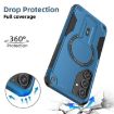 Samsung Galaxy A25 5G Armor MagSafe Holder Hybrid Case - Dark Blue - 3
