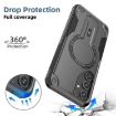 Samsung Galaxy A25 5G Armor MagSafe Holder Hybrid Phone Case Black - 3