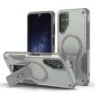Samsung Galaxy A05s Grey Armor MagSafe Holder Hybrid Phone Case - 1