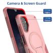 Samsung Galaxy A15 Armor MagSafe Holder Hybrid TPU Case - Pink - 4