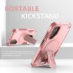 Samsung Galaxy A15 Armor MagSafe Holder Hybrid TPU Case - Pink - 6