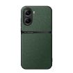 Redmi Turbo 4/Poco X7 Pro Litchi Leather Shockproof Case - Green - 1