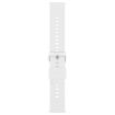 White 18mm Silicone Watch Band with Solid Color Steel Buckle - 2