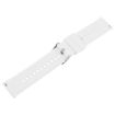 White 18mm Silicone Watch Band with Solid Color Steel Buckle - 3