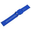 Dark Blue 18mm Silicone Watch Band with Steel Buckle - Solid Color - 3