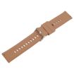 Brown 18mm Silicone Watch Band with Solid Color Steel Buckle - 3