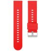 Red 18mm Silicone Watch Band with Solid Color Steel Buckle - 1