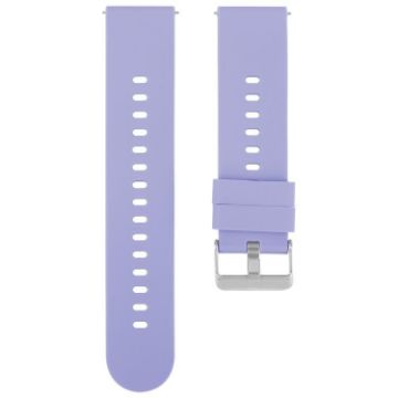 Lavender Purple 18mm Silicone Watch Band with Steel Buckle - 1