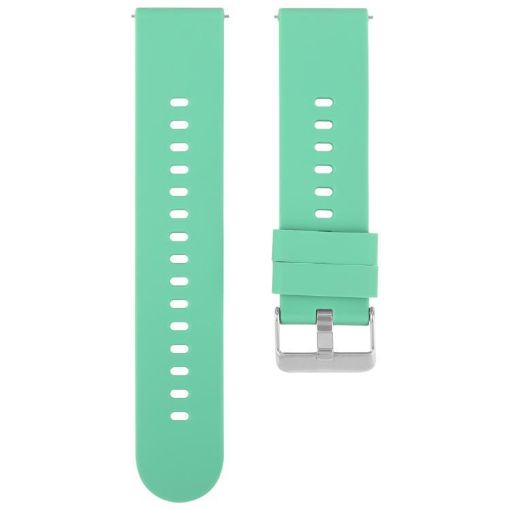Grass Green 18mm Silicone Watch Band with Steel Buckle - 1