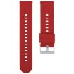 Wine Red 18mm Silicone Watch Band with Steel Buckle - Solid Color - 1