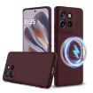 Motorola Edge 50 Neo/Moto S50 Shockproof Silicone Magsafe Case - Plum - 1