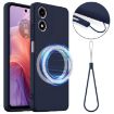 Moto G04/G04s/E14 4G Shockproof Silicone Magsafe Case - Navy Blue - 1