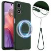 Moto G04/G04s/E14 4G Shockproof Silicone Magsafe Case - Dark Green - 1