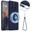 Motorola Edge 60 Pro Shockproof Silicone Magsafe Case - Navy Blue - 1