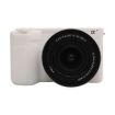 Sony ZV-E10 II/ZV-E10M2 White Litchi Texture Silicone Protective Case - 1