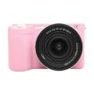 Sony ZV-E10 II/ZV-E10M2 Pink Litchi Texture Silicone Protective Case - 1