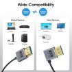 Coiled 0.7m HDMI 2.1 Cable 8K 48Gbps Right Bend Coaxial Port - 3