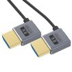 Coiled 0.7m HDMI 2.1 Cable 8K 48Gbps Left Elbow Coaxial - 2