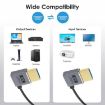 Coiled 0.7m HDMI 2.1 Cable 8K 48Gbps Left Elbow Coaxial - 3