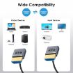 Coiled 0.7m HDMI 2.1 Cable 8K 48Gbps Up to Up Elbow Coaxial - 3