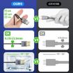 Coiled 0.7m HDMI 2.1 Cable 8K 48Gbps Up to Up Elbow Coaxial - 6