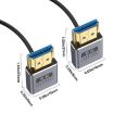 Coiled 0.7m HDMI 2.1 Cable 8K 48Gbps Down to Down Elbow - 2