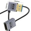 0.7m Coiled 8K HDMI 2.1 Cable, Male to Female Right Elbow, 48Gbps - 2
