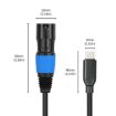 TY015 Type-C to XLR Male Audio Cable, 2m, Black Blue Stereo Output - 3