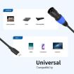 TY015 Type-C to XLR Male Audio Cable, 2m, Black Blue Stereo Output - 7
