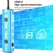 YCE V261 13-in-1 USB-C/Type-C HUB Adapter AI Docking Station - Blue - 9